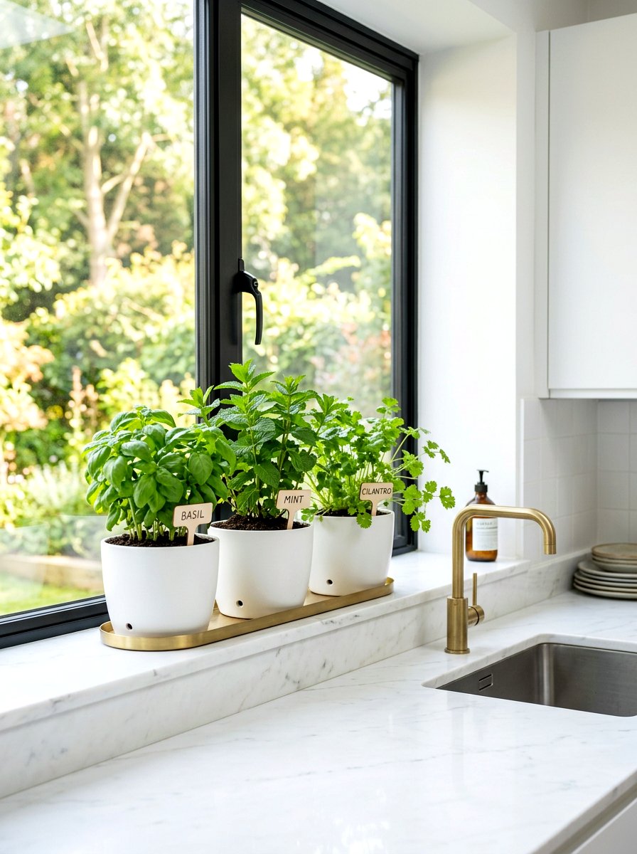 Herb Garden In Kitchen Window - 30 windowsill vegetable garden ideas