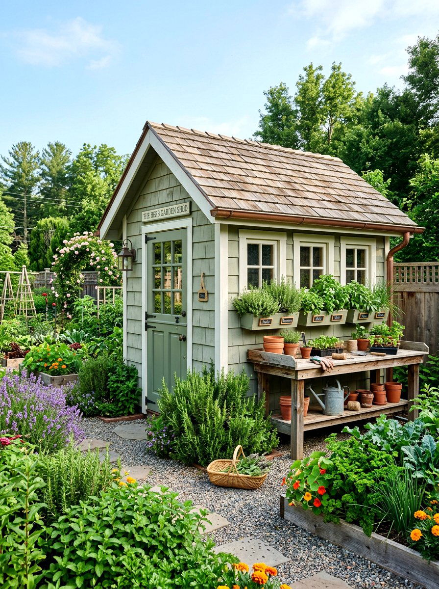Herb Garden Shed - 30 cottage shed ideas