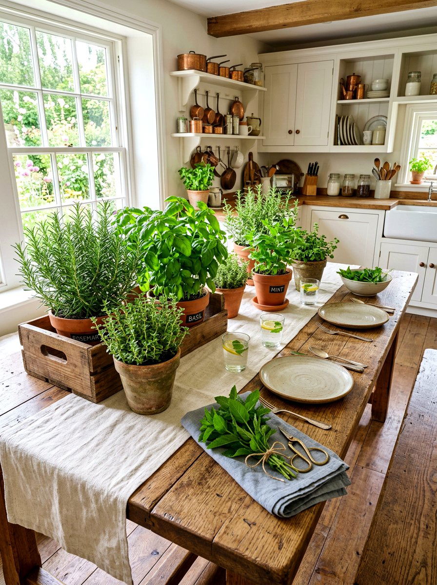Herb Garden Table - 30 collected tablescape ideas aesthetic