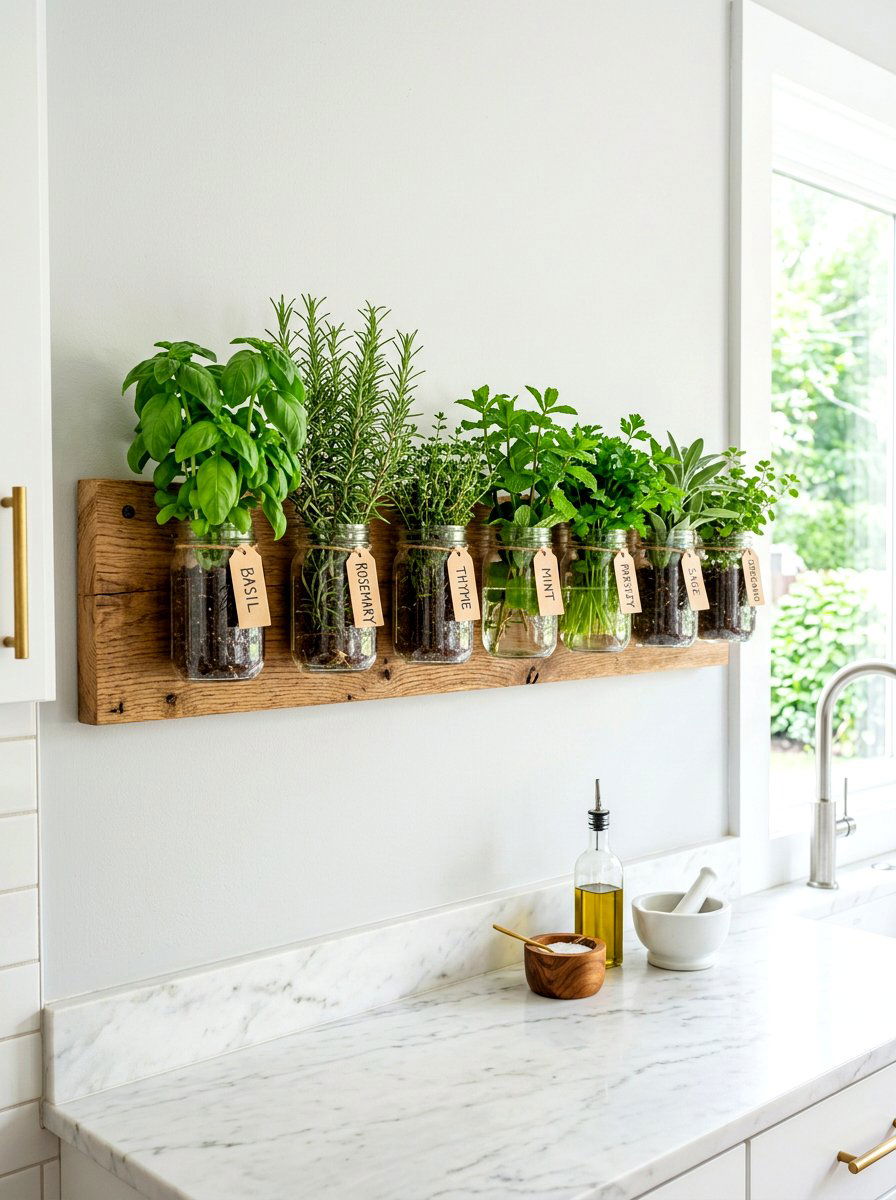 Herb Garden Wall - 30 wall planter ideas