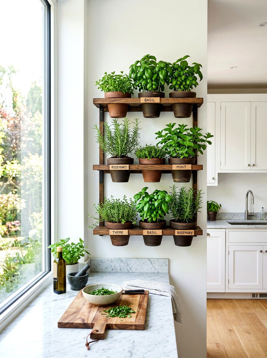 Herb Garden Wall - 30 wall garden planter ideas