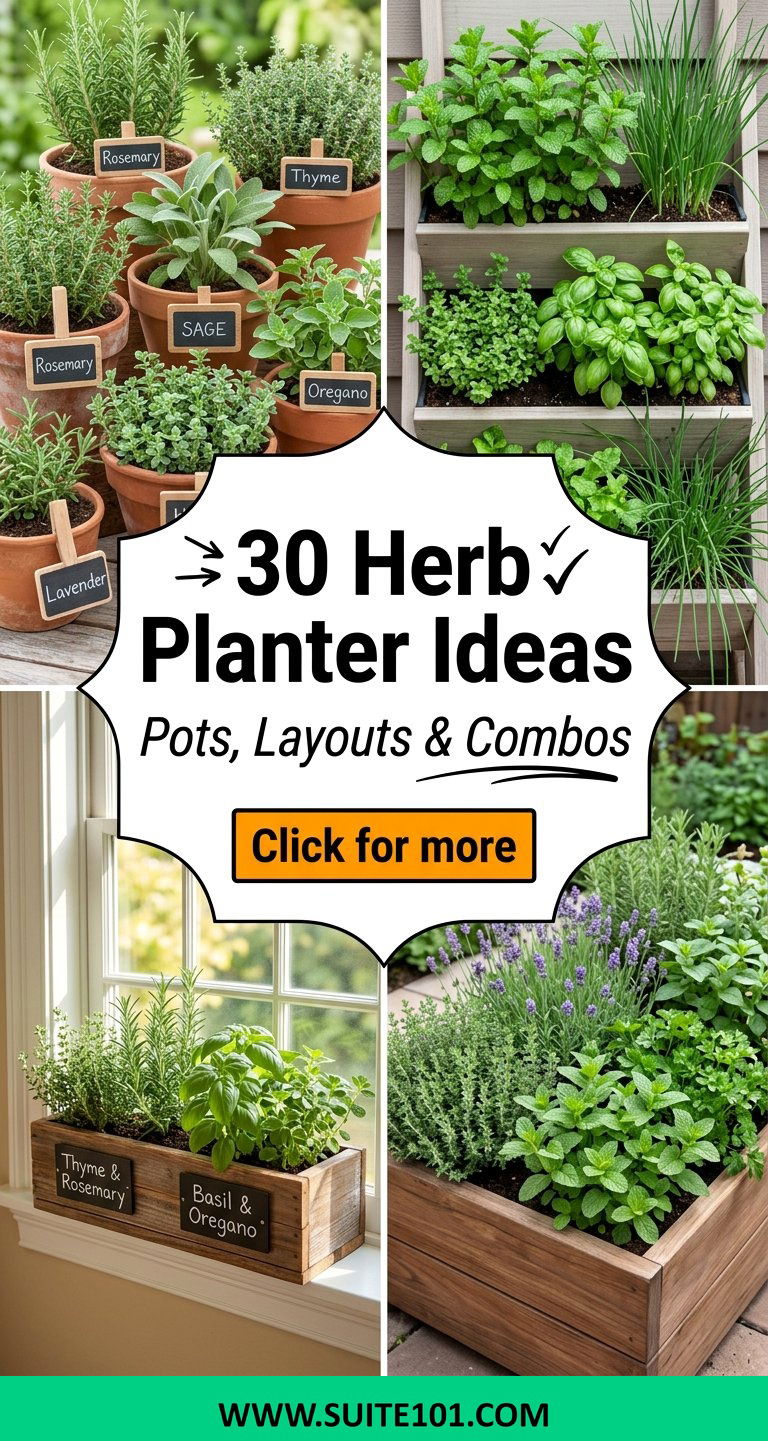 Herb Planter Ideas 30 Pots Layouts and Plant Combinations - Herb Planter Ideas: 30 Pots, Layouts, and Plant Combinations
