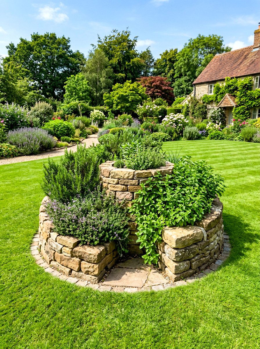 Herb Spiral Container - 30 container vegetable garden ideas