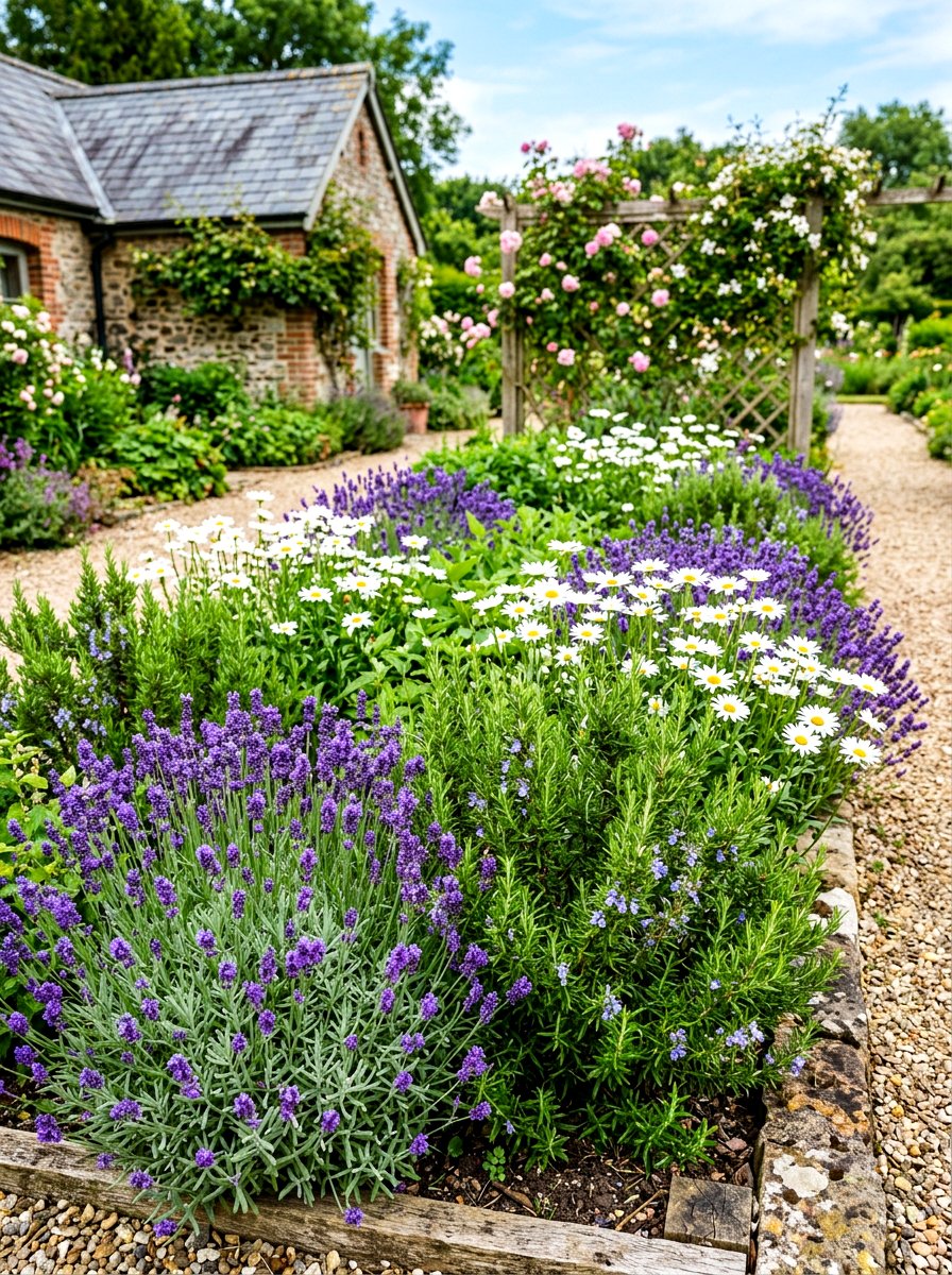 Herb and Flower - 30 small flower bed ideas