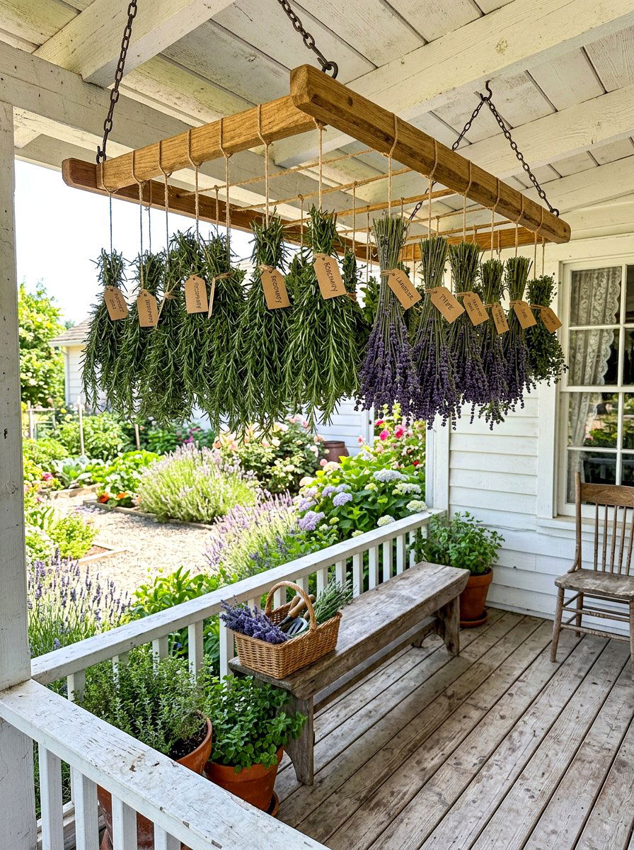 Herb garden drying - 30 fall garden ideas