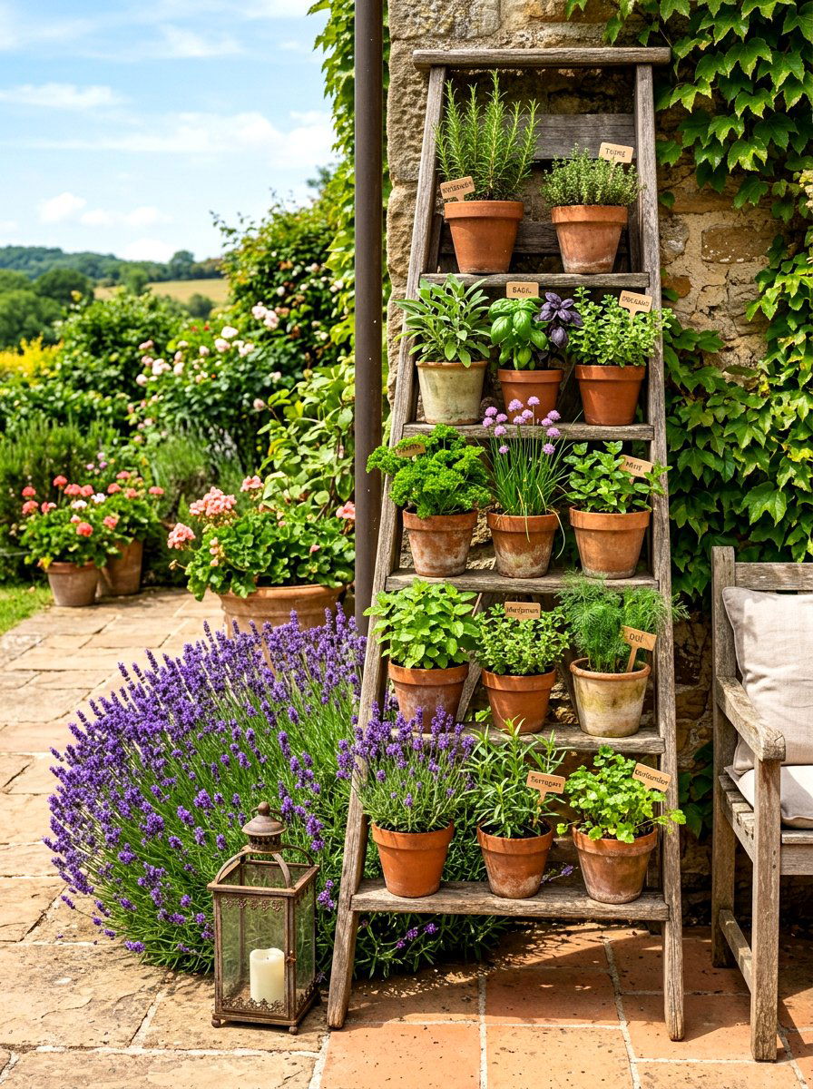 Herb garden ladder - 30 herb garden ideas