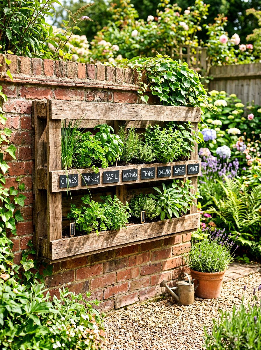 Herb garden pallet - 30 herb garden ideas