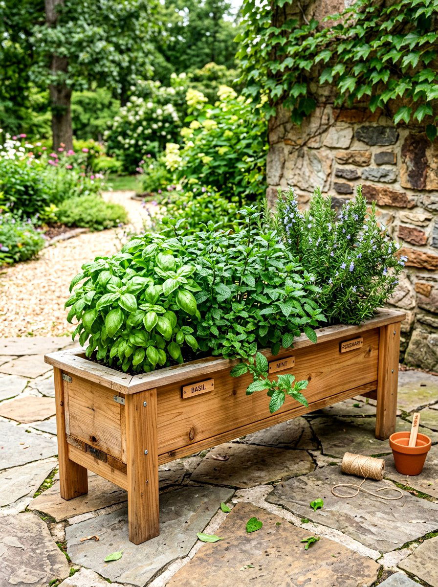 Herb garden planter - 30 summer hosting home ideas