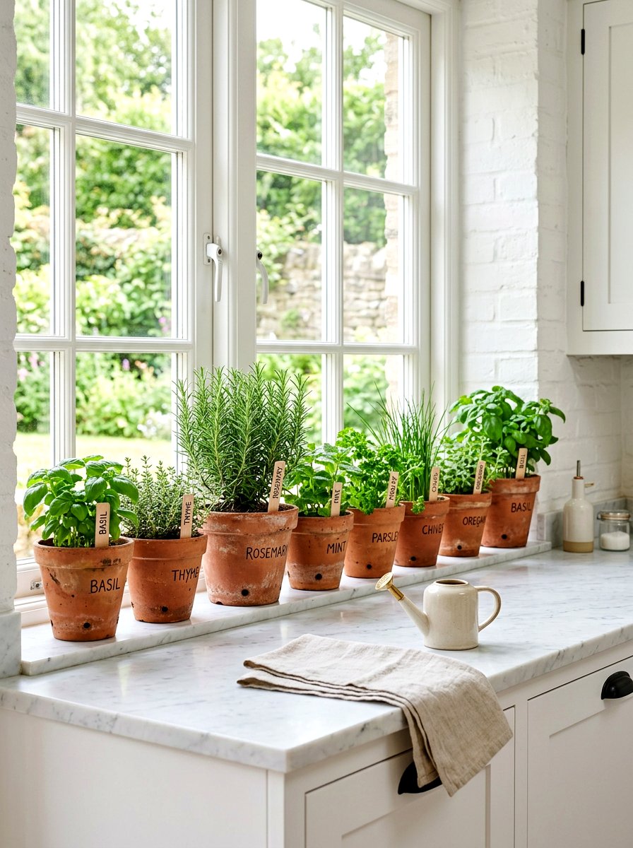 Herb garden terracotta pots - 30 terracotta pot ideas