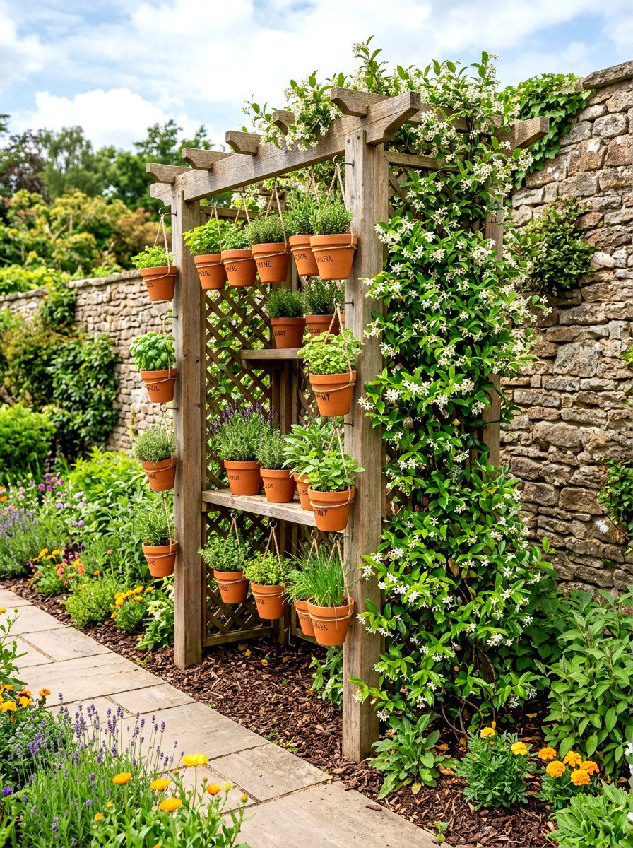 Herb garden trellis - 30 herb garden ideas