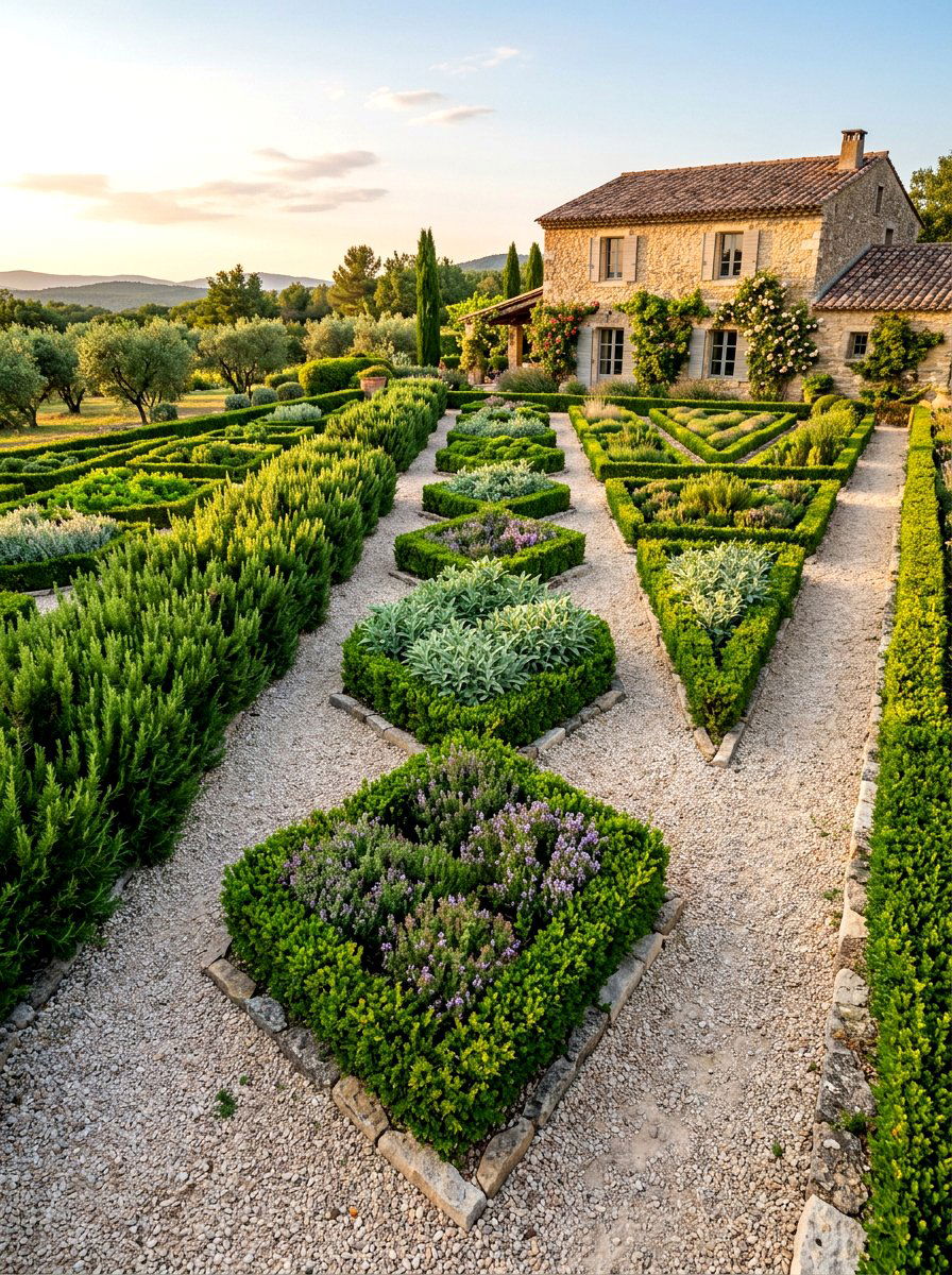 Herb parterre garden - 30 knot garden ideas