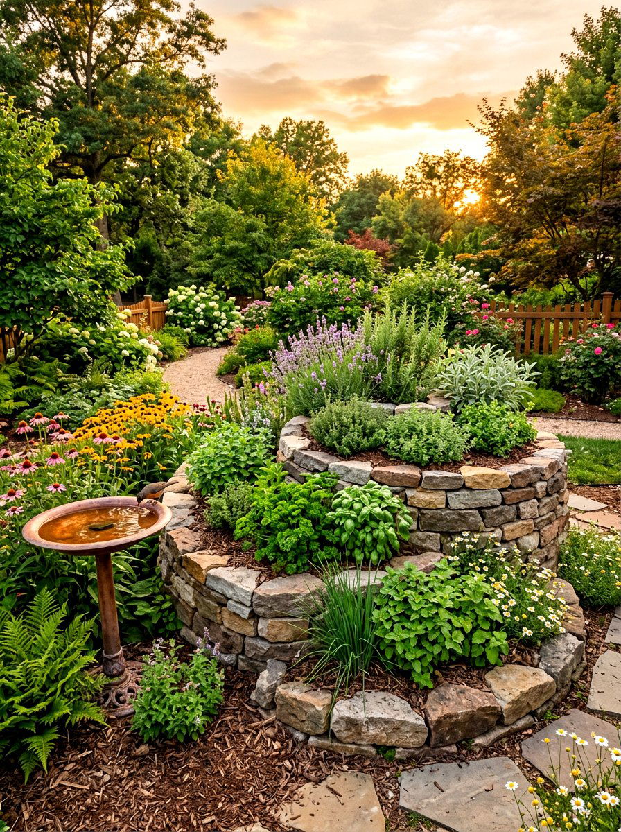 Herb spiral garden - 30 herb garden ideas