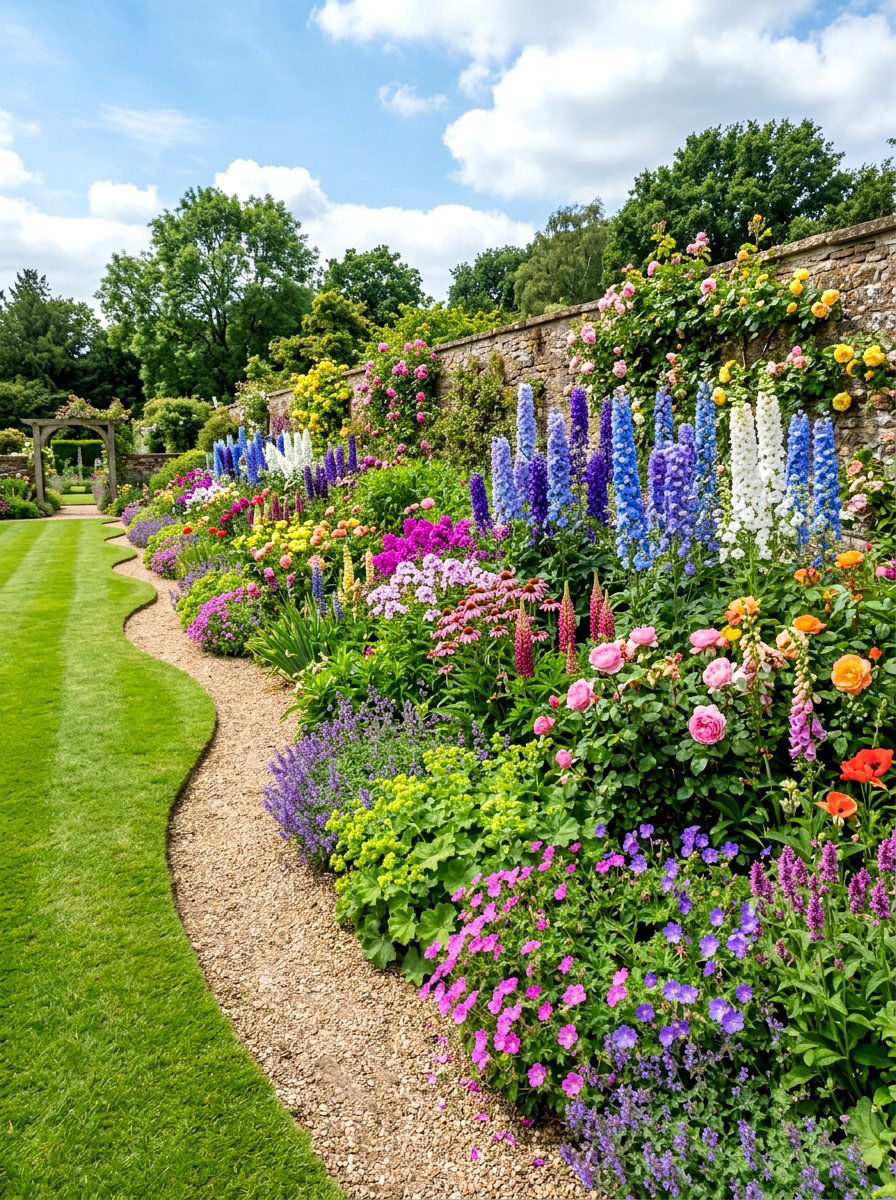 Herbaceous Border Garden - 30 Victorian garden ideas