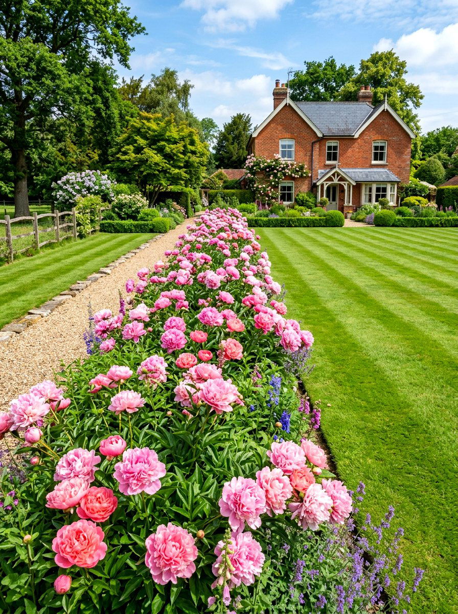 Herbaceous Peony Edge - 30 peony garden ideas