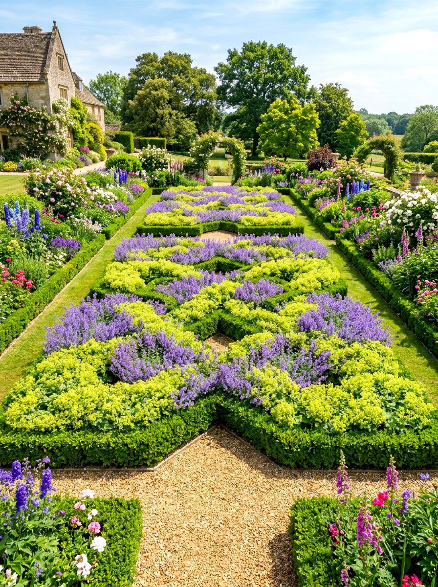 Herbaceous knot garden - 30 knot garden ideas
