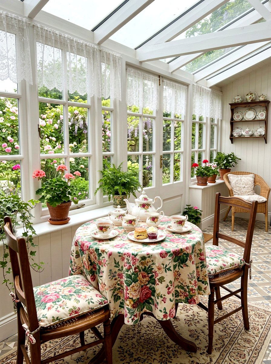 Heritage floral tea room - 30 vintage tablescape ideas