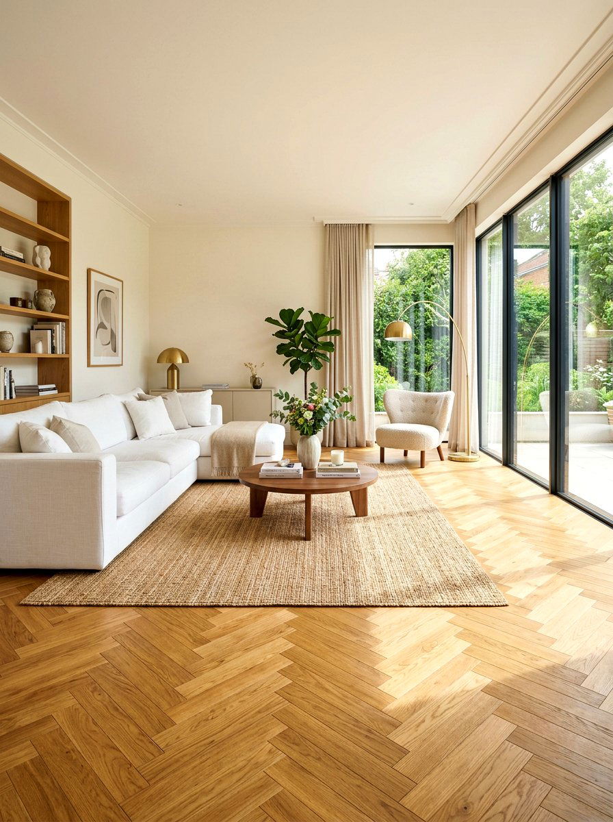 Herringbone Oak Floor - 30 parquet floor ideas