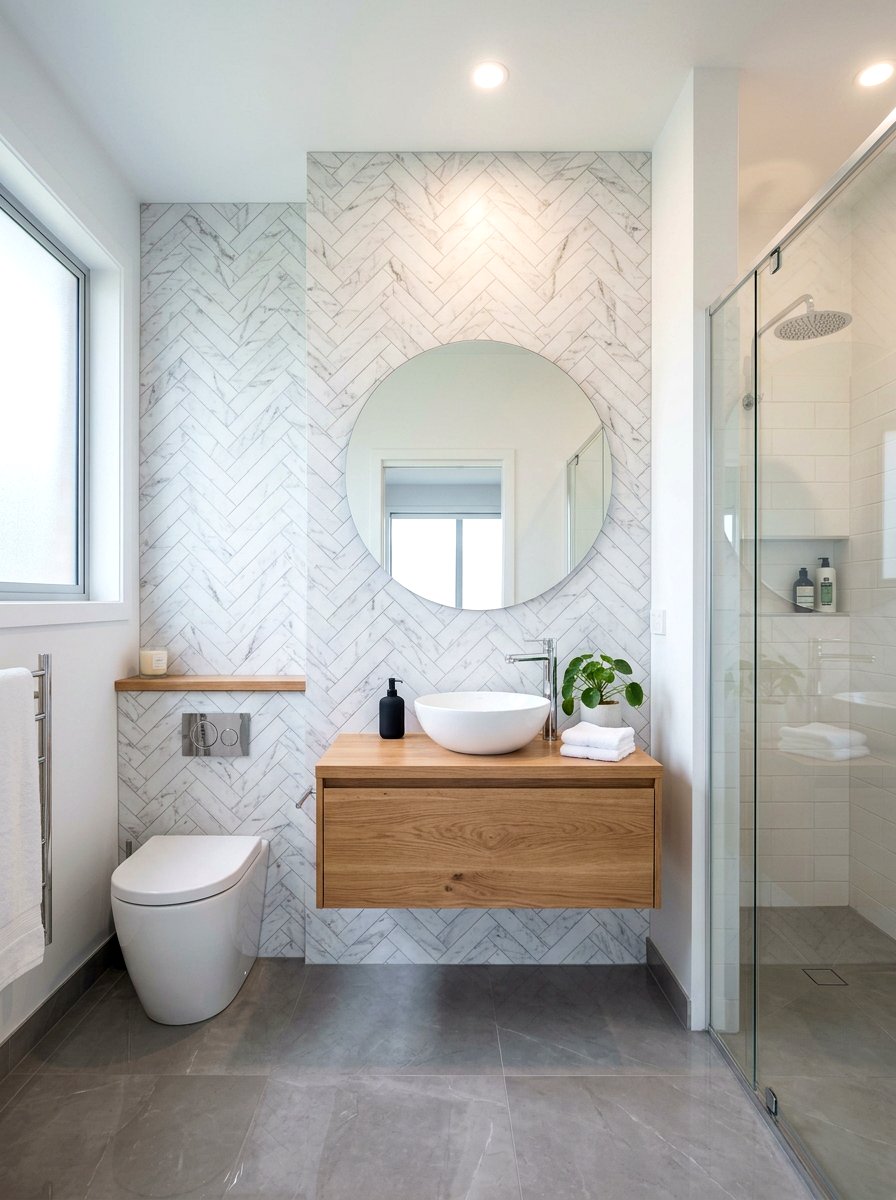 Herringbone Pattern Vinyl Wallpaper - 30 renter friendly wallpaper ideas aesthetic