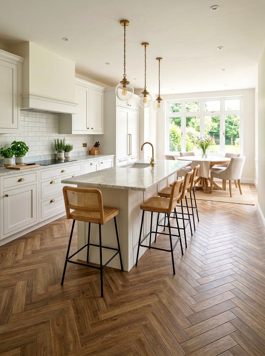 Herringbone Tile Floor - 30 tile floor pattern ideas