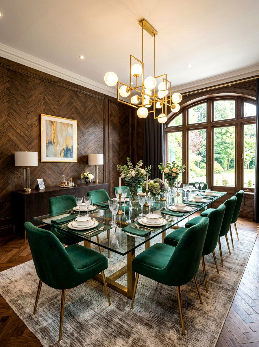 Herringbone Wood Paneling - 30 half wall paneling ideas