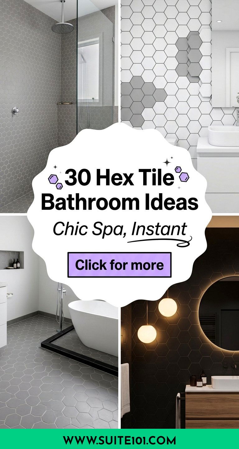 Hex Tile Bathroom Ideas 30 Chic Designs for a Modern Spa Feel - Hex Tile Bathroom Ideas: 30 Chic Designs for a Modern Spa Feel