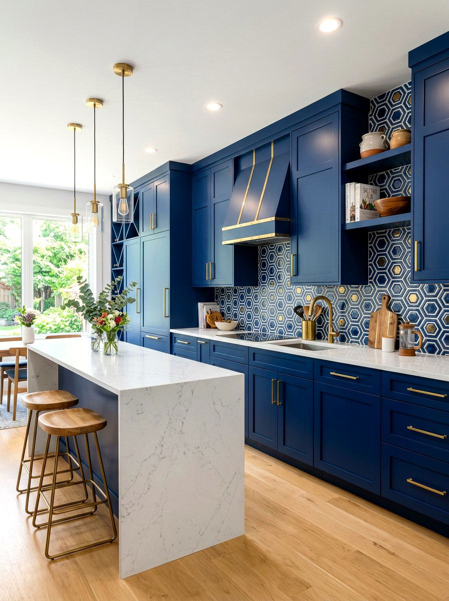 Hexagon gel tiles - 30 rental friendly kitchen backsplash ideas