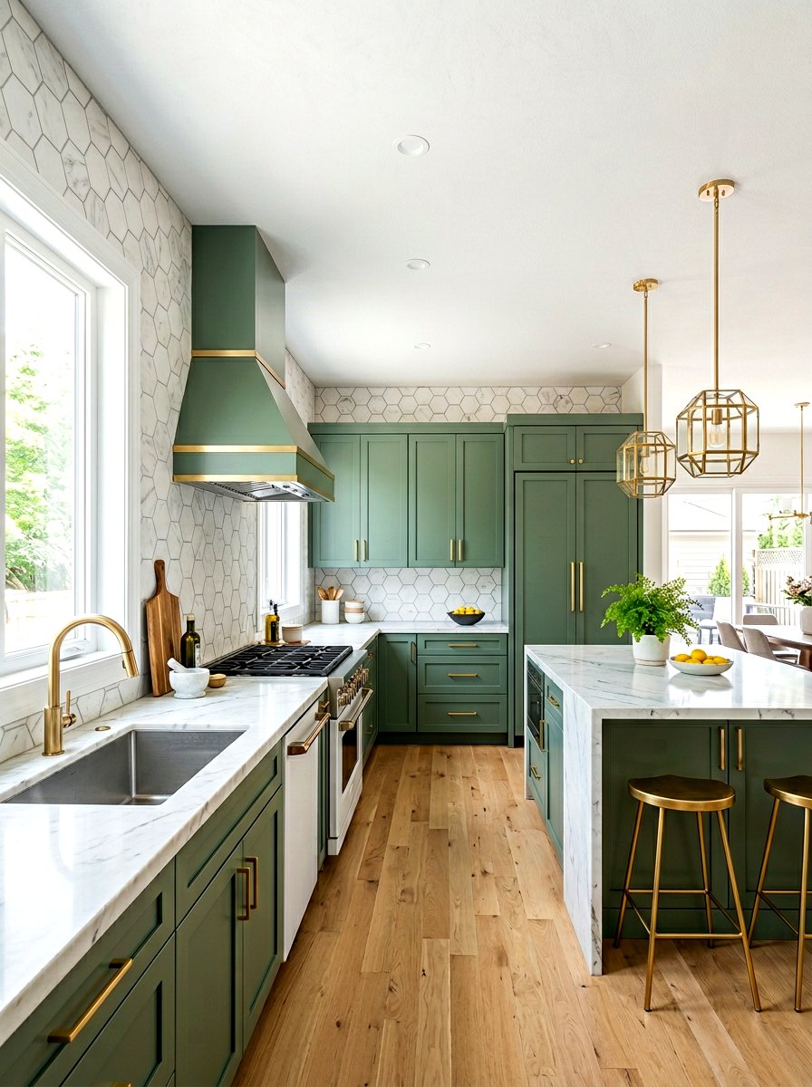 Hexagon tile kitchen - 30 full height backsplash ideas