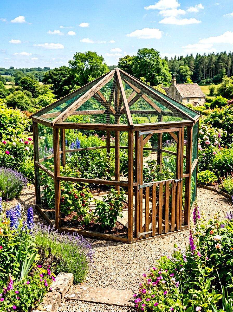Hexagonal Fruit Cage - 30 fruit cage ideas