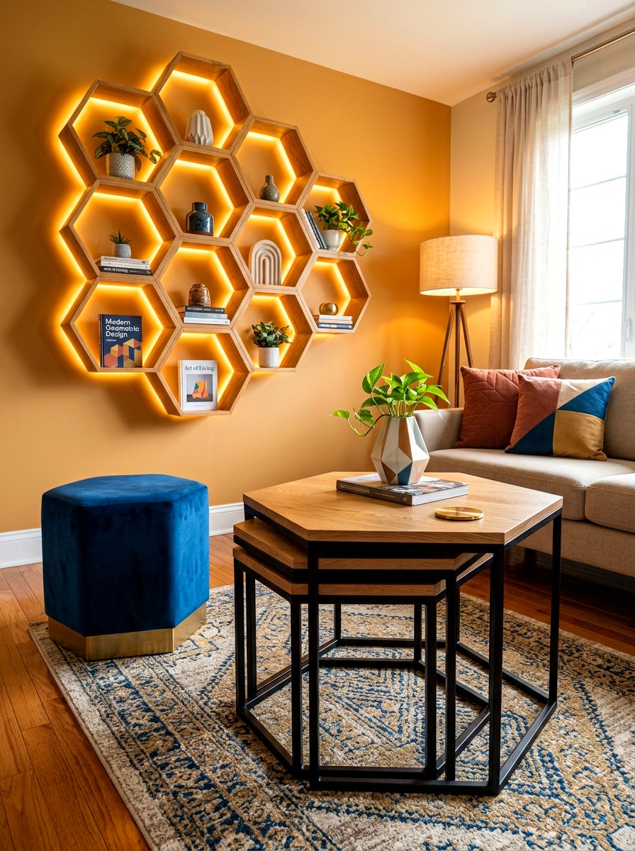 Hexagonal Nesting Table - 30 nesting table ideas