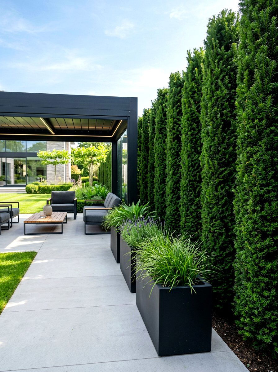 Hicks Yew - 30 backyard privacy hedge ideas