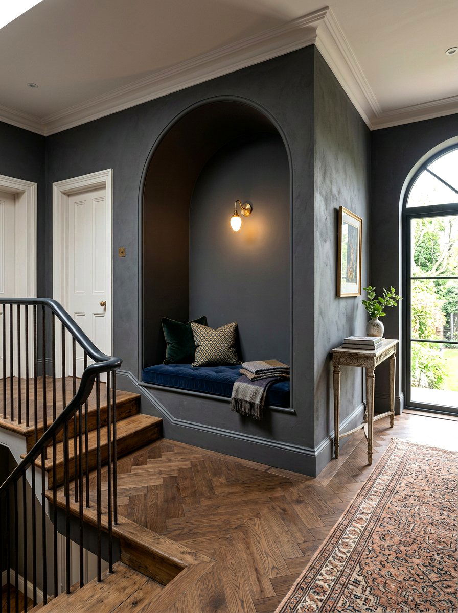 Hidden Alcove Landing - 30 landing reading nook ideas