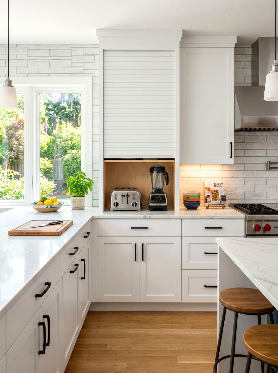 Hidden Appliance Garage Pantry - 30 hidden pantry ideas