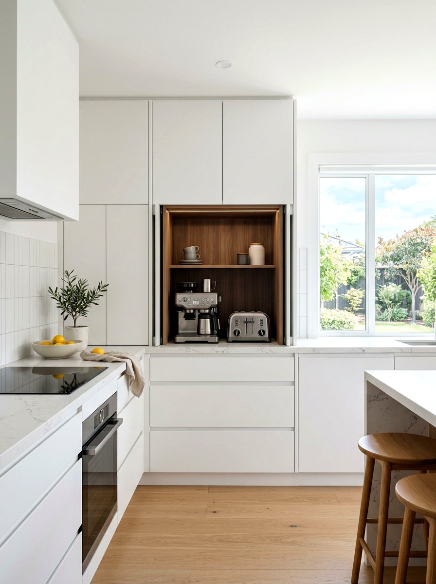 Hidden Appliance Garage - 30 appliance pantry ideas