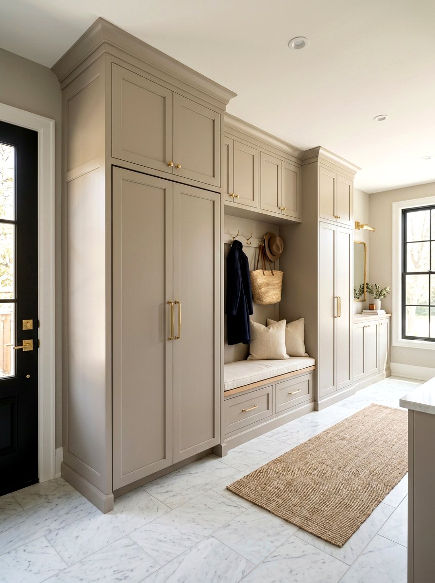 Hidden Appliance Panels - 30 quiet luxury mudroom ideas