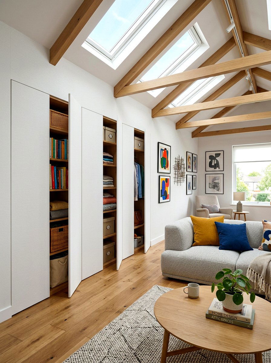 Hidden Attic Storage - 30 eaves storage ideas