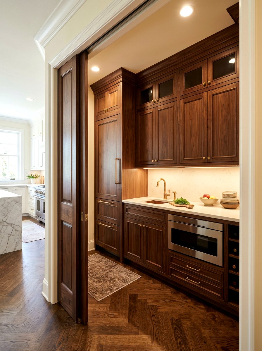 Hidden Back Kitchen - 30 traditional prep kitchen ideas