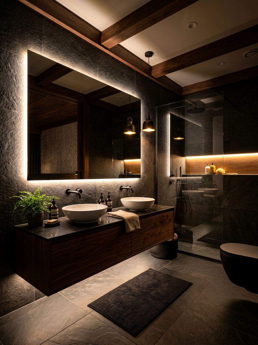 Hidden Bathroom Lighting - 30 boutique hotel bathroom ideas