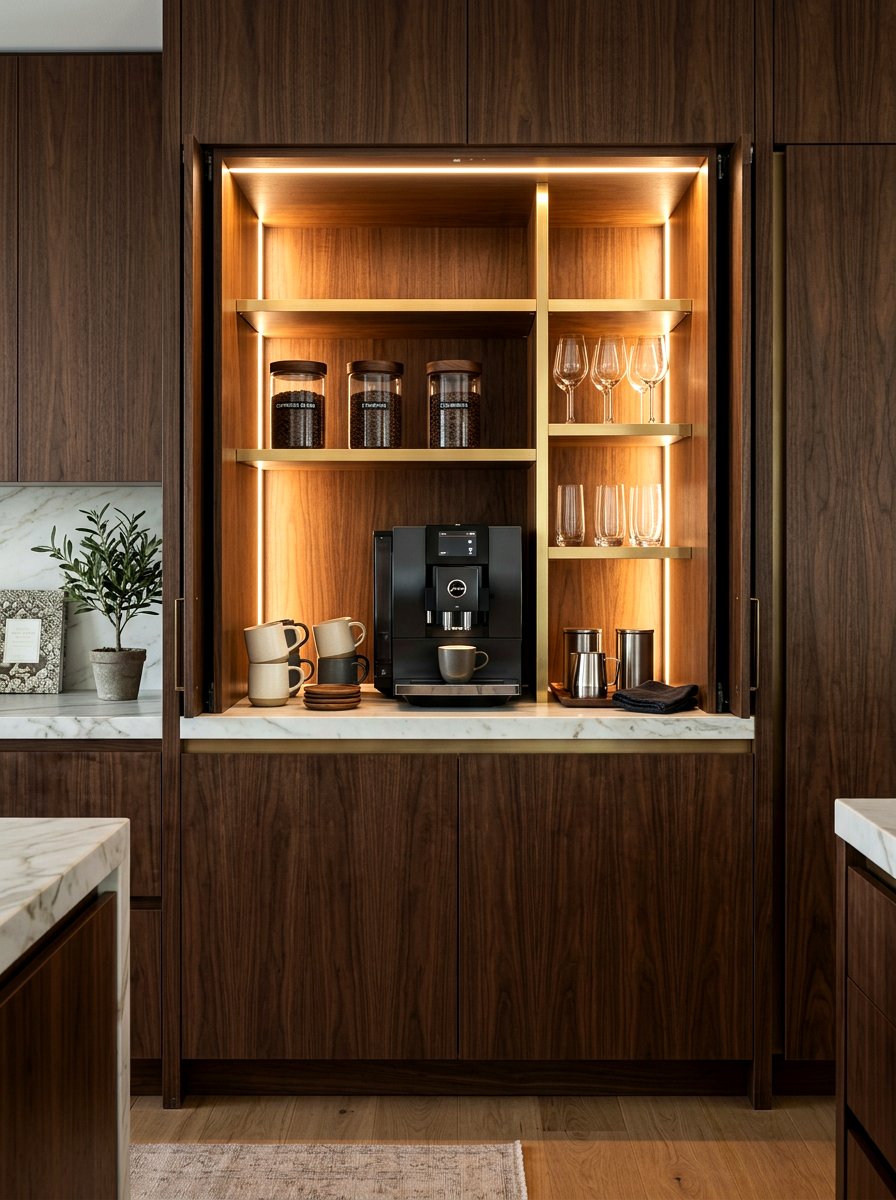 Hidden Beverage Cabinet - 30 beverage station ideas