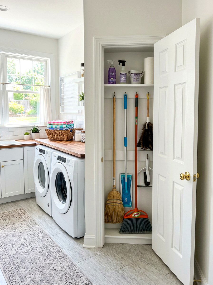 Hidden Broom Closet Behind Door - 30 tall broom cabinet ideas
