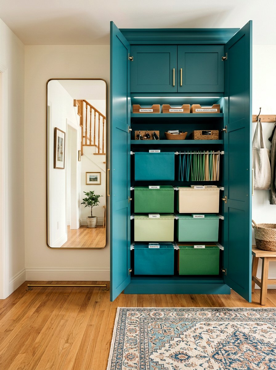 Hidden Cabinet Storage - 30 mail drop zone ideas