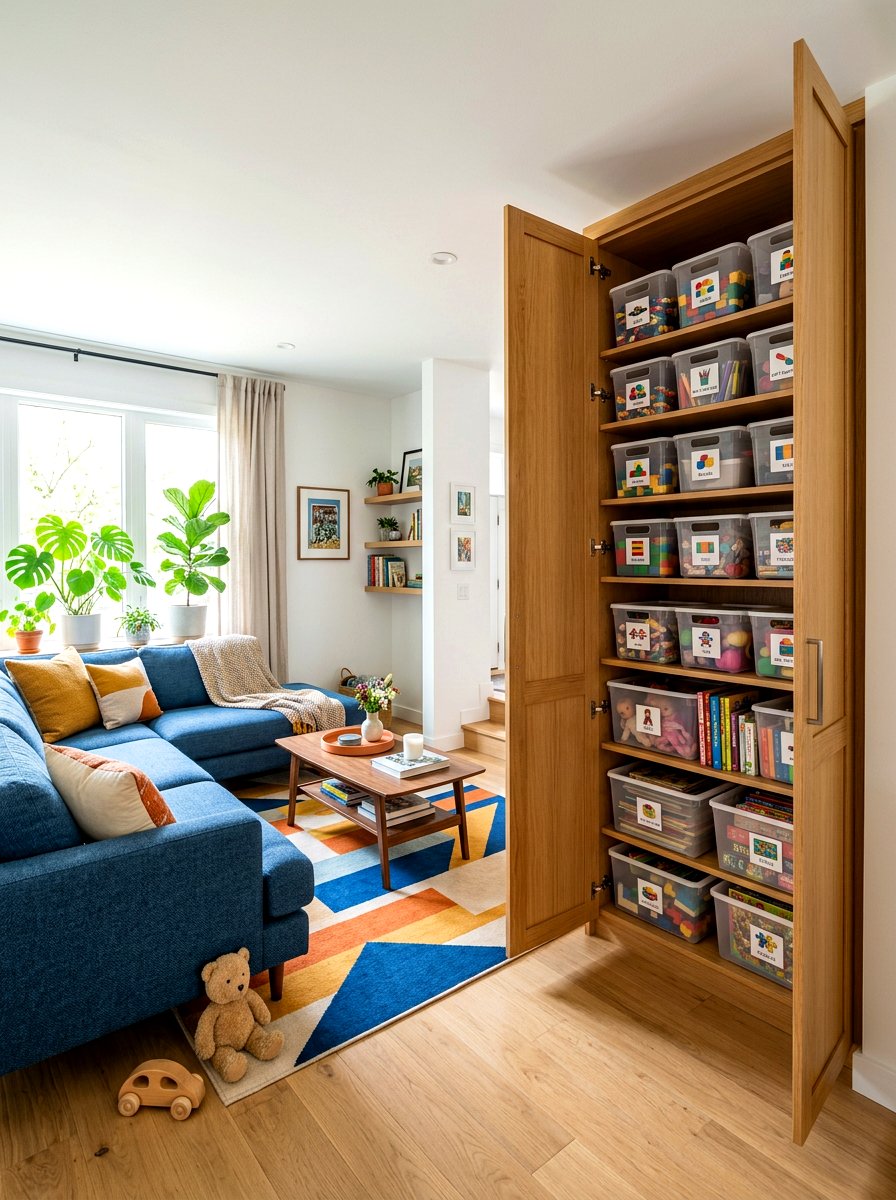 Hidden Cabinet Storage - 30 toy storage ideas