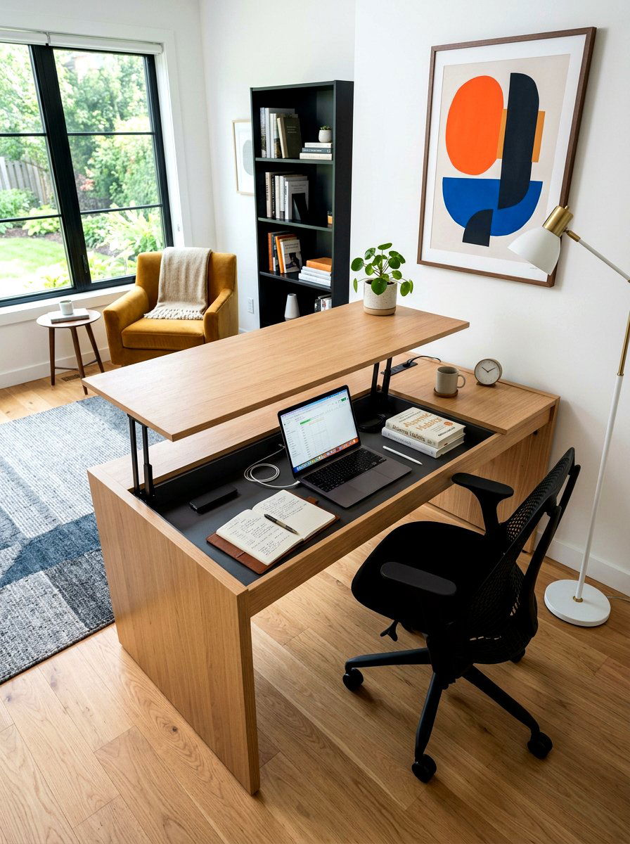 Hidden Compartment Desk - 30 notebook storage ideas