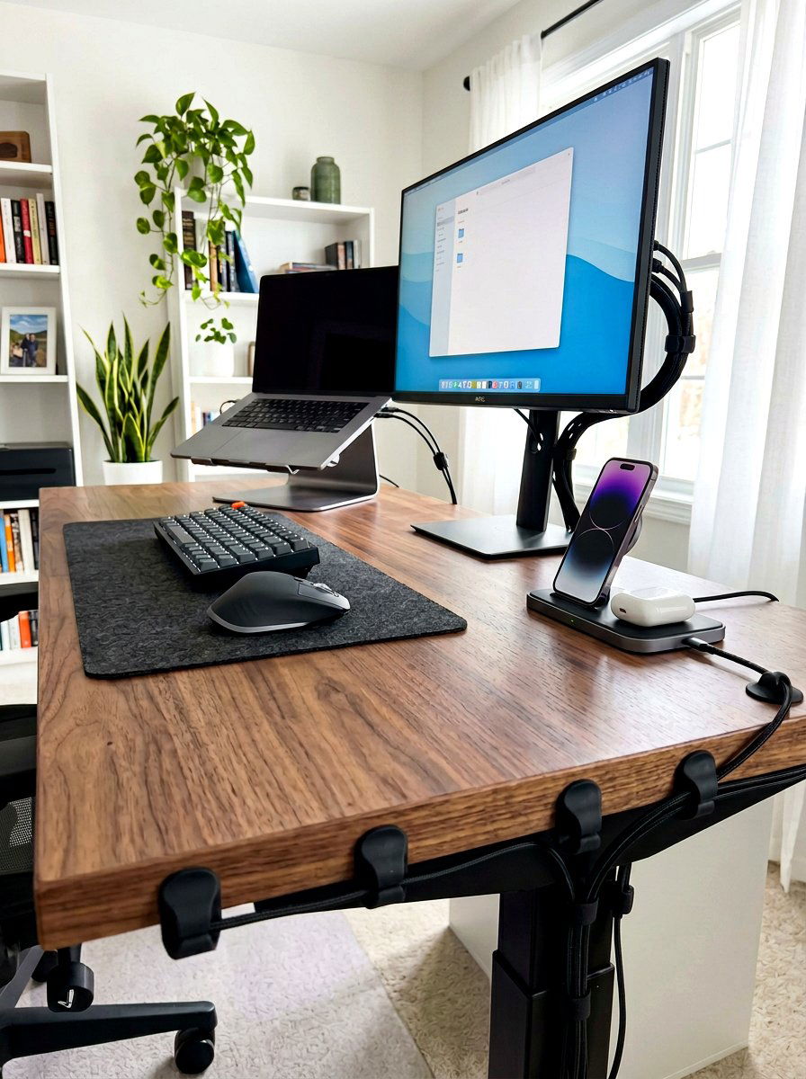 Hidden Cord Clips - 30 office organization ideas