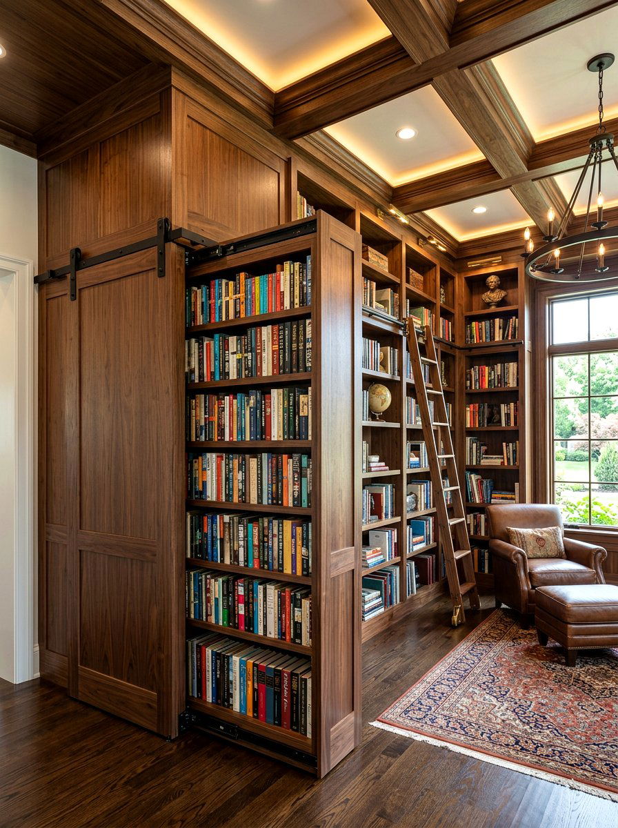 Hidden Corner Bookshelf - 30 corner bookshelf ideas