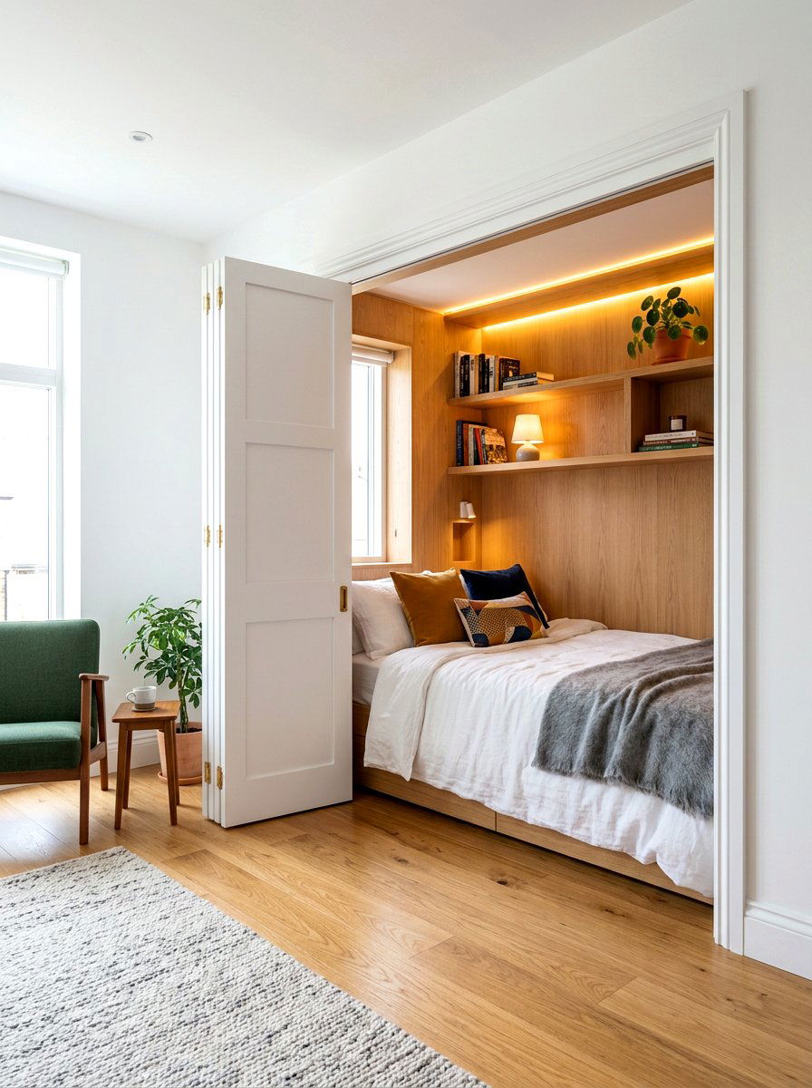Hidden Daybed - 30 built in daybed nook ideas