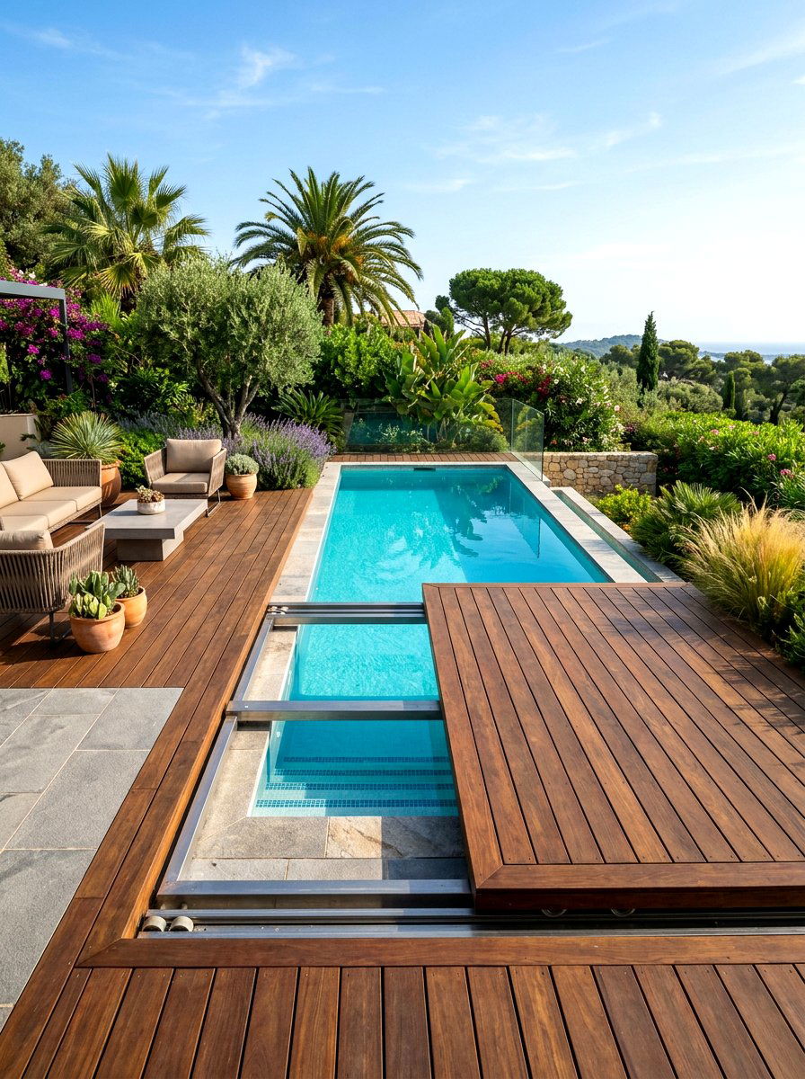 Hidden Deck Pool - 30 small backyard pool ideas