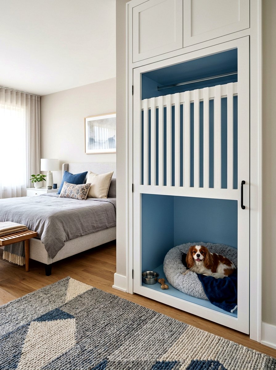 Hidden Dog Crate In Closet - 30 dog crate furniture ideas