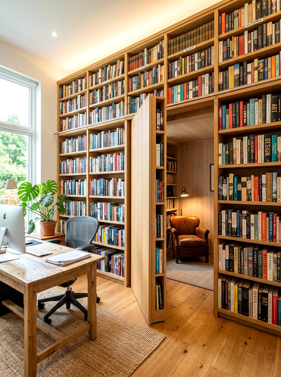 Hidden Door Bookcase - 30 built in bookshelf ideas