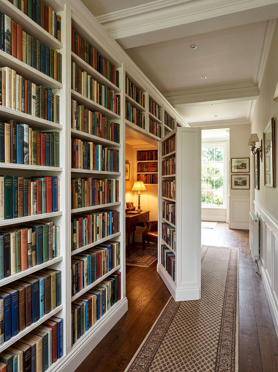 Hidden Door Bookshelf - 30 hallway bookshelf ideas