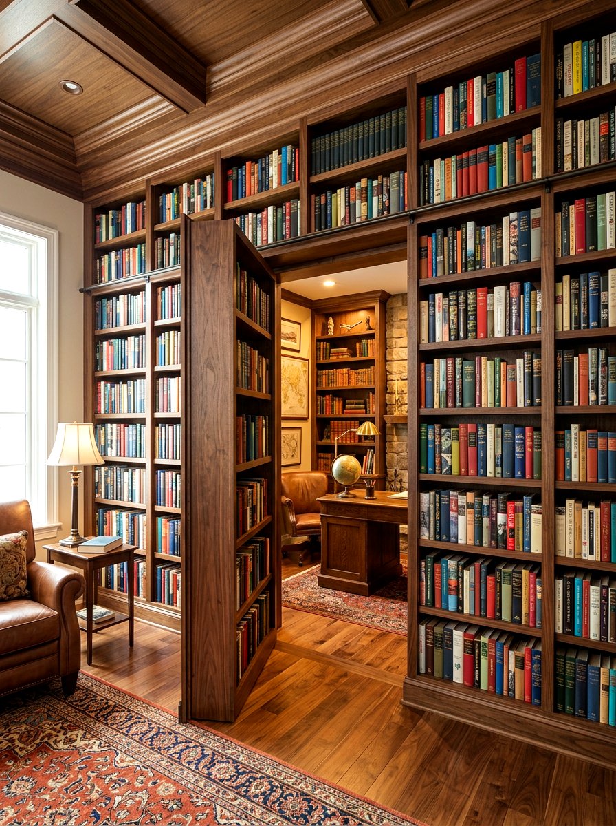 Hidden Door Bookshelf - 30 book filled room ideas